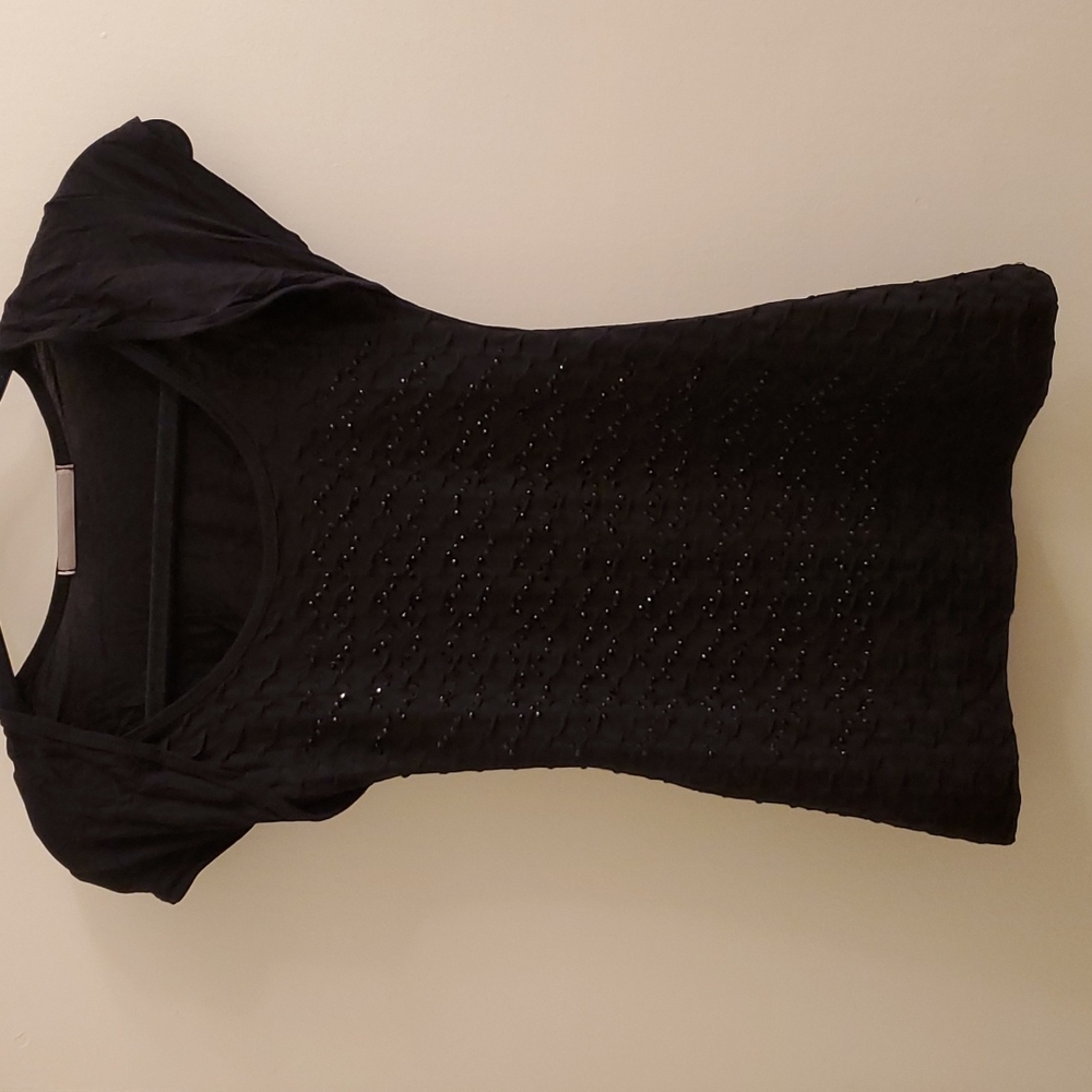 Beaded Semi-Formal Scoop Neck Shirt